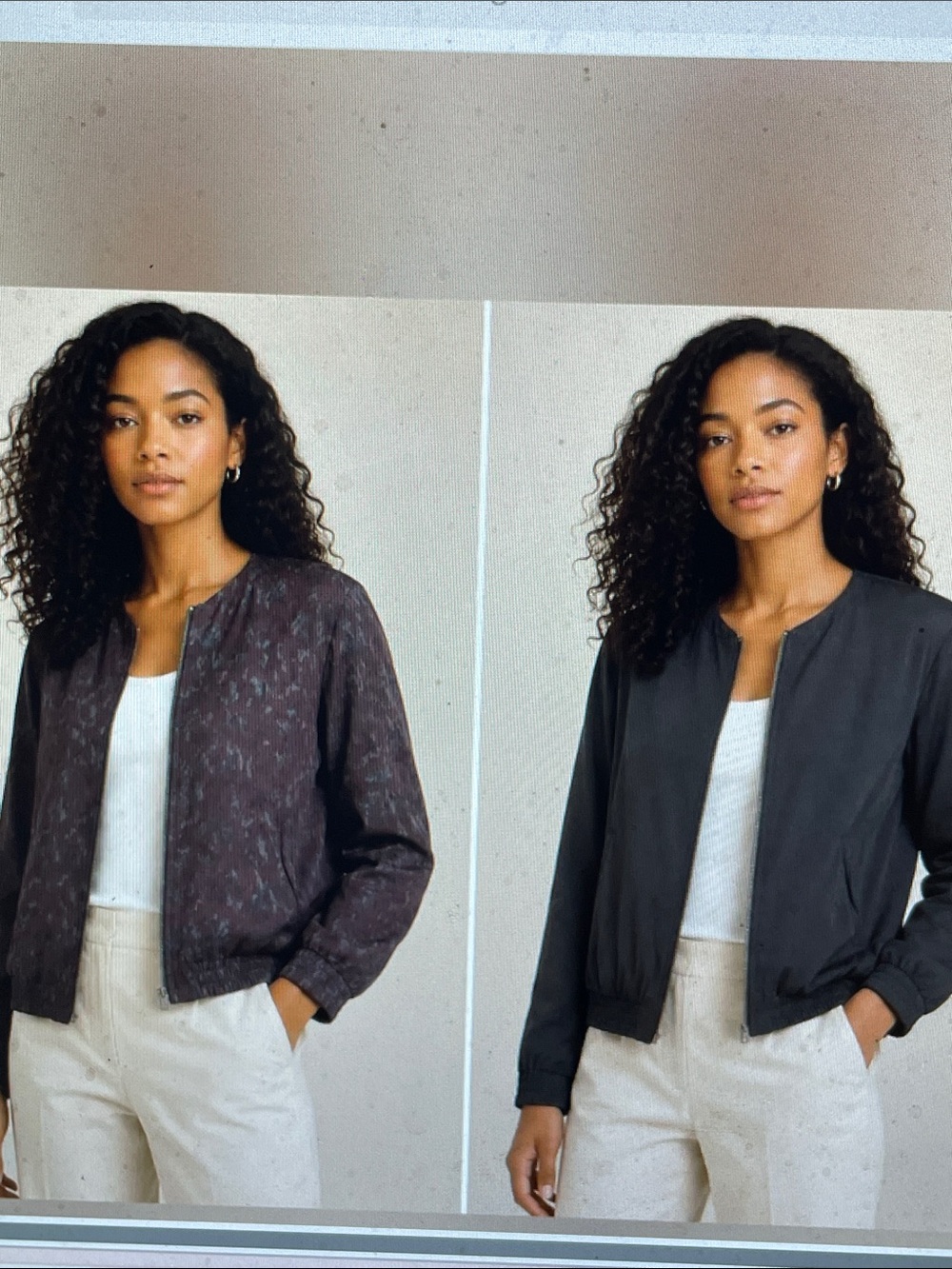 kit and ace silky reversible bomber Jacket - Black and purple pattern- new